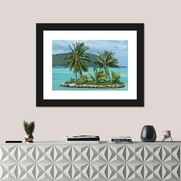 Tropical Island Near To Bora Bora Canvas Wall Art-3 Horizontal-Gallery Wrap-25&quot; x 16&quot;-Tiaracle