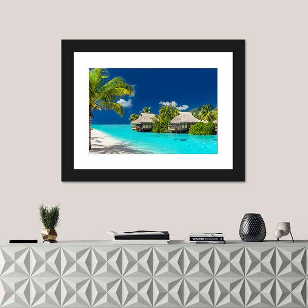 Tropical Island Of Bora Bora Panoramic Canvas Wall Art-1 Piece-36" x 12"-Tiaracle