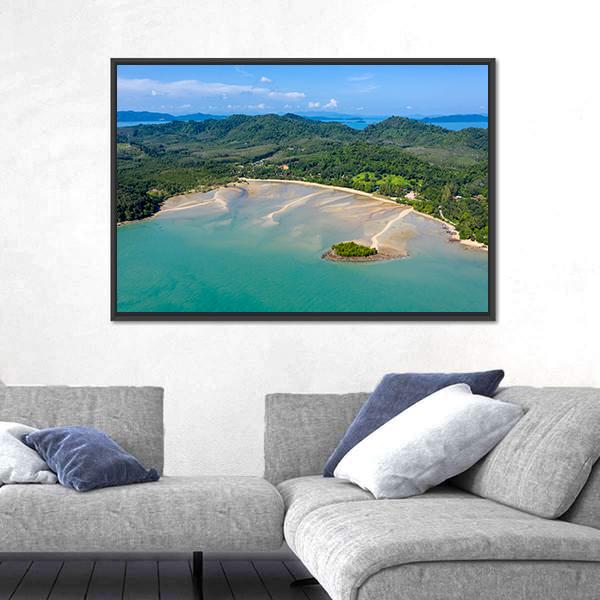 Tropical Island Of Koh Yao Noi In Thailand Canvas Wall Art-1 Piece-Floating Frame-24" x 16"-Tiaracle