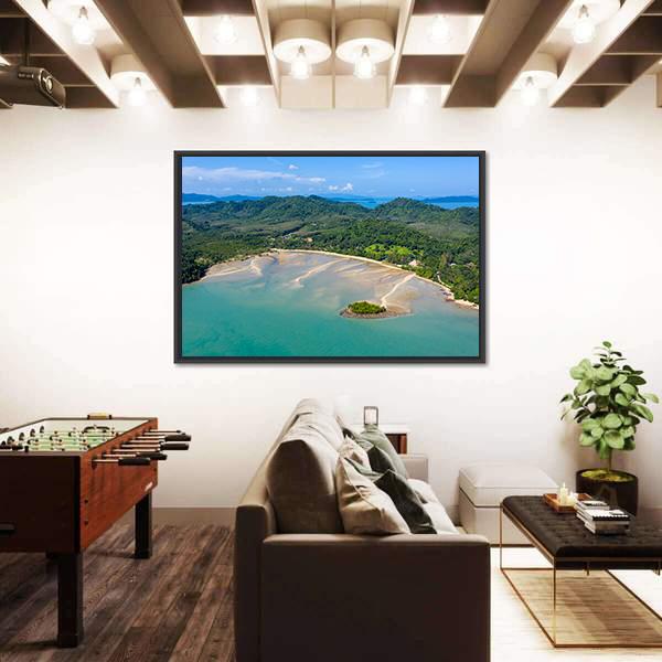 Tropical Island Of Koh Yao Noi In Thailand Canvas Wall Art-3 Horizontal-Gallery Wrap-25" x 16"-Tiaracle