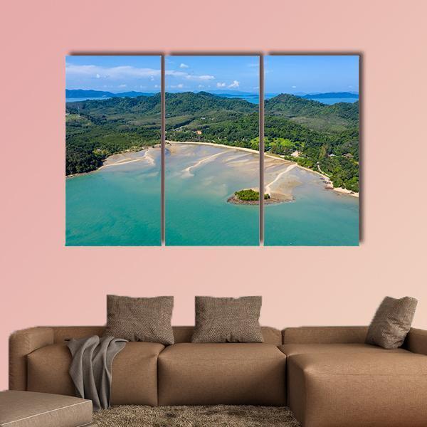 Tropical Island Of Koh Yao Noi In Thailand Canvas Wall Art-3 Horizontal-Gallery Wrap-37" x 24"-Tiaracle