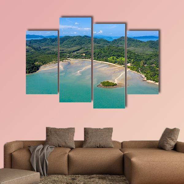 Tropical Island Of Koh Yao Noi In Thailand Canvas Wall Art-4 Pop-Gallery Wrap-50" x 32"-Tiaracle