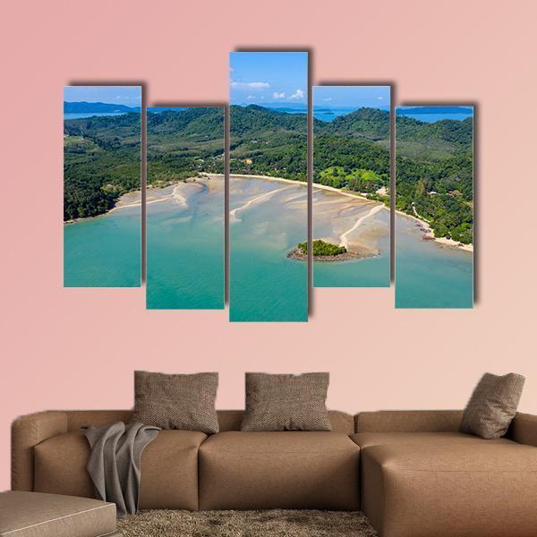 Tropical Island Of Koh Yao Noi In Thailand Canvas Wall Art-5 Pop-Gallery Wrap-47" x 32"-Tiaracle