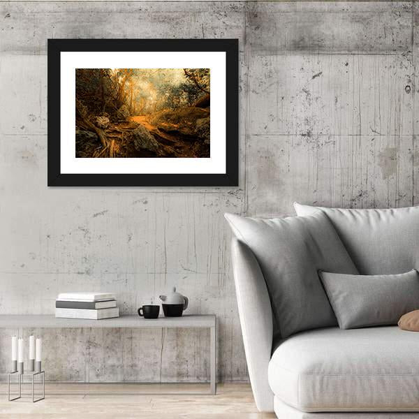 Tropical Jungle Forest Canvas Wall Art-5 Horizontal-Gallery Wrap-22" x 12"-Tiaracle
