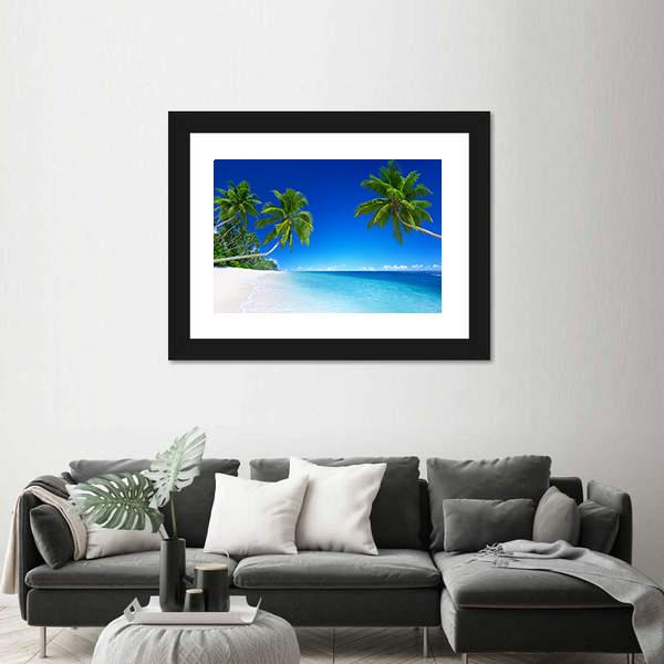 Tropical Paradise Canvas Wall Art-1 Piece-Framed Print-20" x 16"-Tiaracle