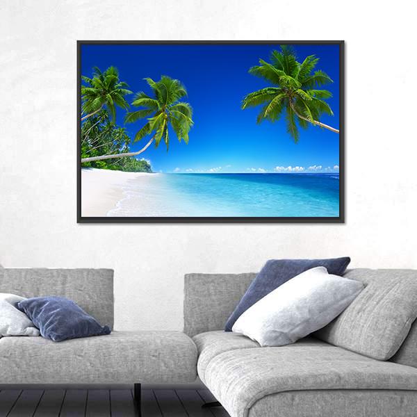 Tropical Paradise Canvas Wall Art-1 Piece-Floating Frame-24" x 16"-Tiaracle