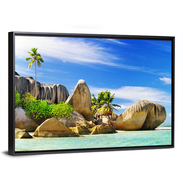 Tropical Paradise Islands Canvas Wall Art-3 Horizontal-Gallery Wrap-25" x 16"-Tiaracle