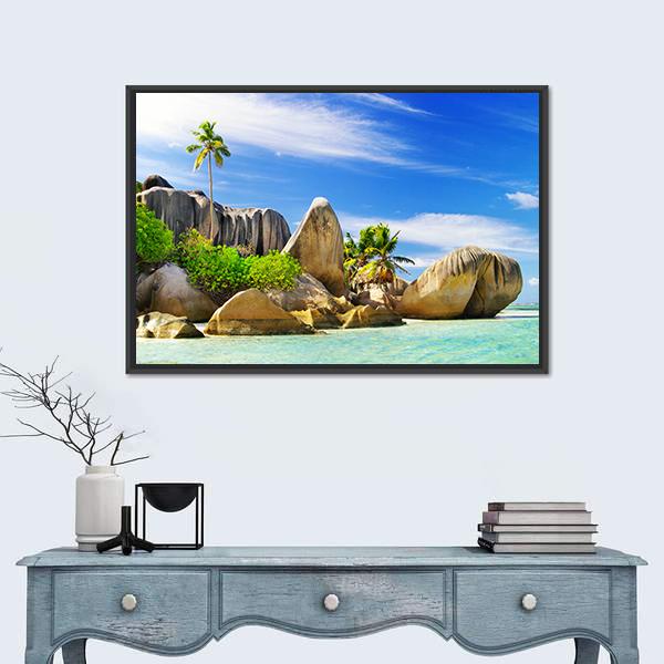 Tropical Paradise Islands Canvas Wall Art-3 Horizontal-Gallery Wrap-25" x 16"-Tiaracle