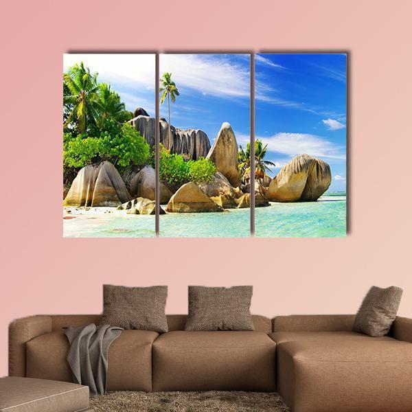 Tropical Paradise Islands Canvas Wall Art-3 Horizontal-Gallery Wrap-37" x 24"-Tiaracle