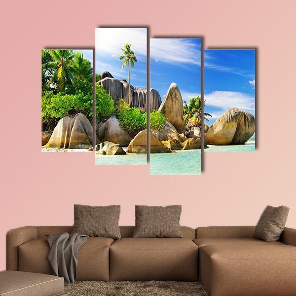 Tropical Paradise Islands Canvas Wall Art-4 Pop-Gallery Wrap-50" x 32"-Tiaracle