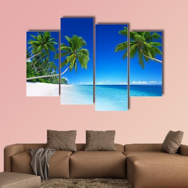 Tropical Paradise Canvas Wall Art-4 Pop-Gallery Wrap-50" x 32"-Tiaracle
