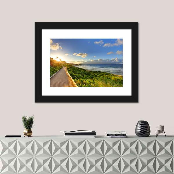 Tropical Path Near The Beach Maui Hawaii Canvas Wall Art-3 Horizontal-Gallery Wrap-25" x 16"-Tiaracle