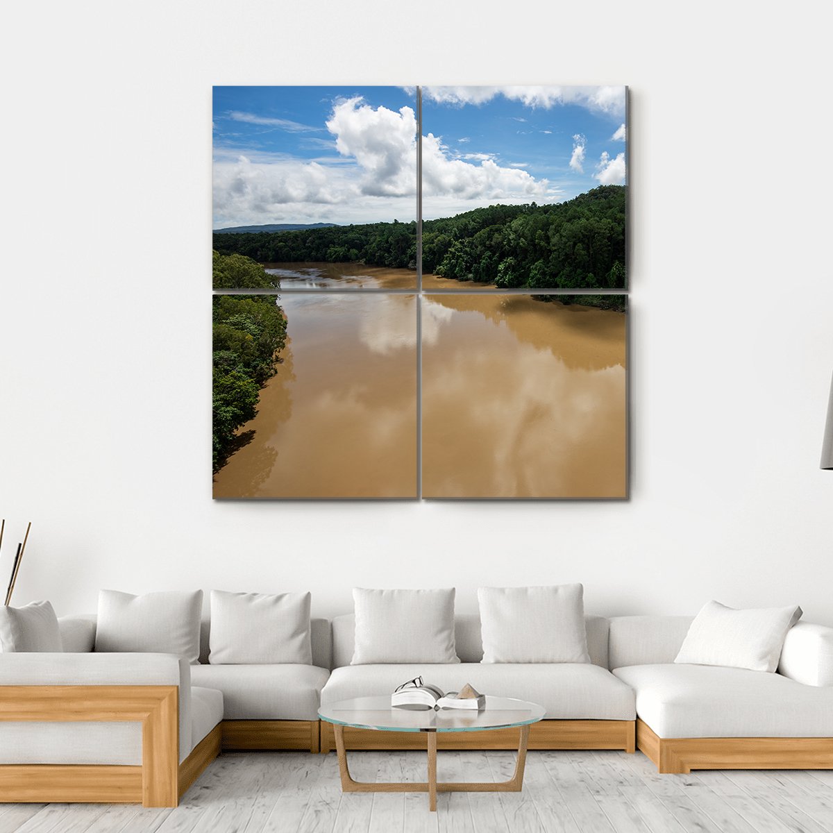 Tropical Rain Forest Of Kuranda Canvas Wall Art-4 Square-Gallery Wrap-17" x 17"-Tiaracle