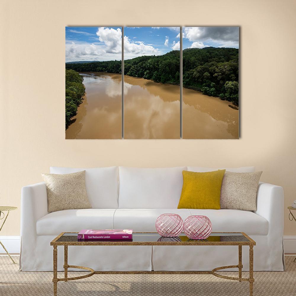 Tropical Rain Forest Of Kuranda Canvas Wall Art-3 Horizontal-Gallery Wrap-37" x 24"-Tiaracle