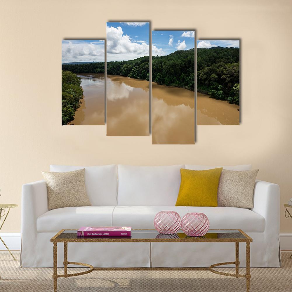 Tropical Rain Forest Of Kuranda Canvas Wall Art-4 Pop-Gallery Wrap-50" x 32"-Tiaracle