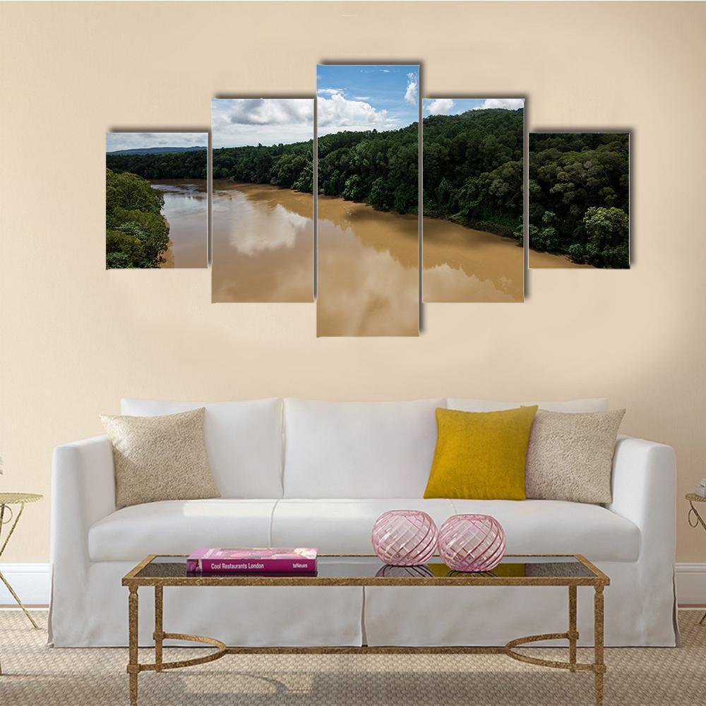 Tropical Rain Forest Of Kuranda Canvas Wall Art-5 Star-Gallery Wrap-62" x 32"-Tiaracle