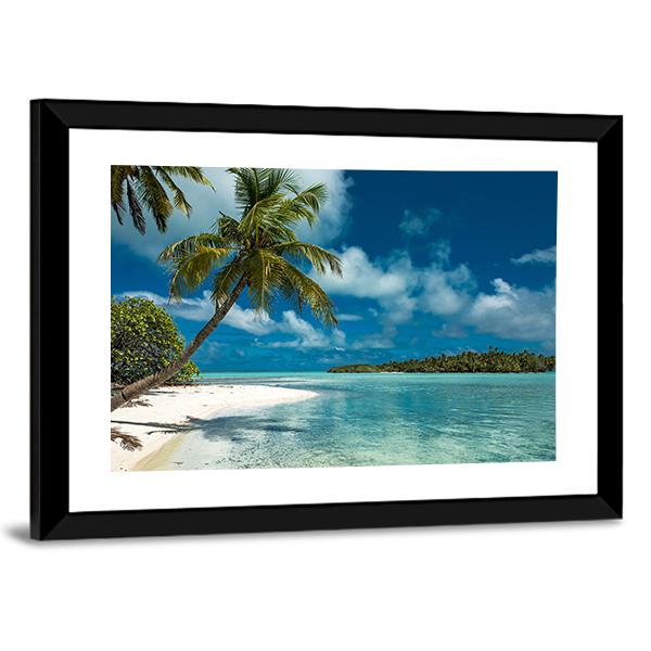 Tropical Sandy Beach Canvas Wall Art-3 Horizontal-Gallery Wrap-25" x 16"-Tiaracle