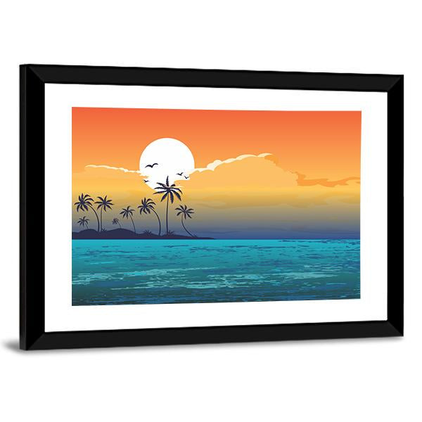 Tropical Summer Holiday Vertical Canvas Wall Art-3 Vertical-Gallery Wrap-12" x 25"-Tiaracle