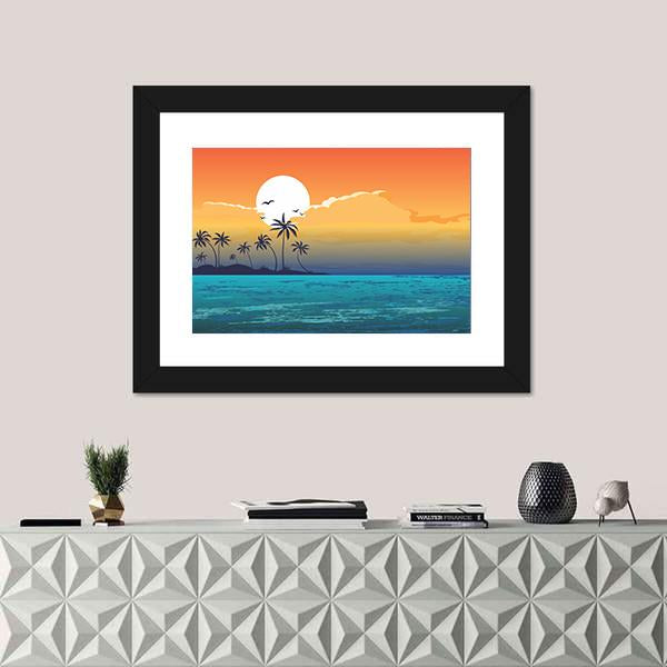 Tropical Summer Holiday Vertical Canvas Wall Art-3 Vertical-Gallery Wrap-12" x 25"-Tiaracle