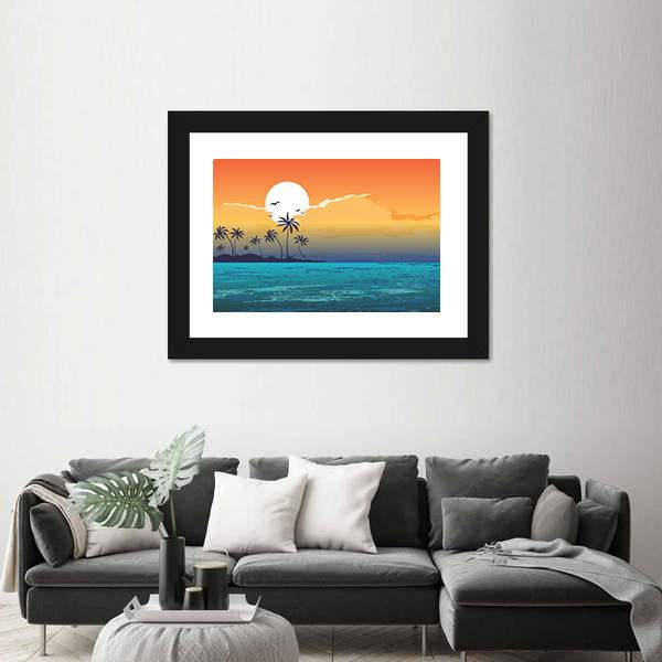 Tropical Summer Holiday Vertical Canvas Wall Art-3 Vertical-Gallery Wrap-12" x 25"-Tiaracle