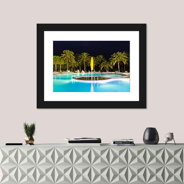 Tropical Swimming Pool Canvas Wall Art-3 Horizontal-Gallery Wrap-25" x 16"-Tiaracle