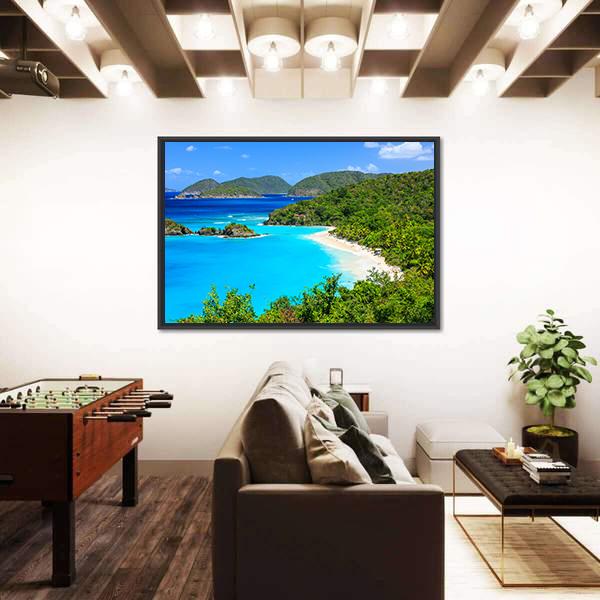 Trunk Bay On St John Island Canvas Wall Art-3 Horizontal-Gallery Wrap-25&quot; x 16&quot;-Tiaracle