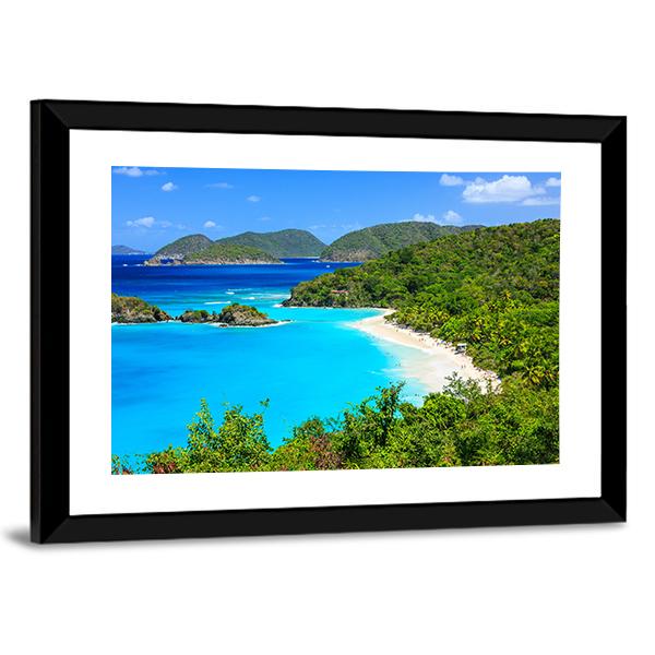 Trunk Bay On St John Island Canvas Wall Art-3 Horizontal-Gallery Wrap-25&quot; x 16&quot;-Tiaracle
