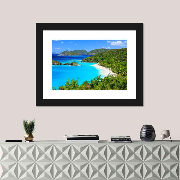 Trunk Bay On St John Island Canvas Wall Art-3 Horizontal-Gallery Wrap-25" x 16"-Tiaracle