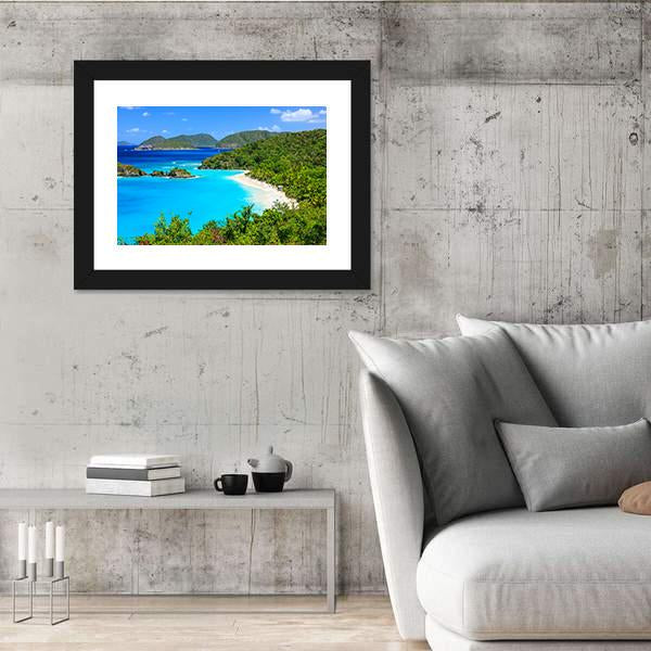 Trunk Bay On St John Island Canvas Wall Art-3 Horizontal-Gallery Wrap-25&quot; x 16&quot;-Tiaracle