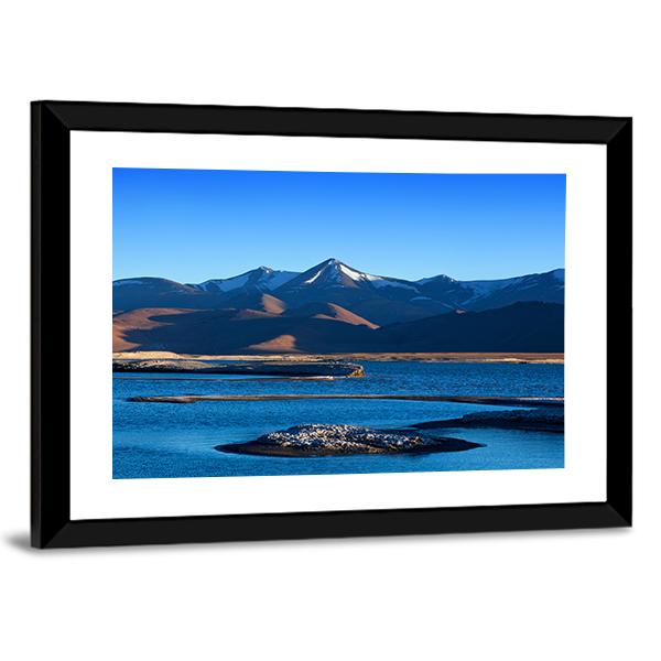 Tso Kar Salt Water Lake In Ladakh Canvas Wall Art-3 Horizontal-Gallery Wrap-25" x 16"-Tiaracle