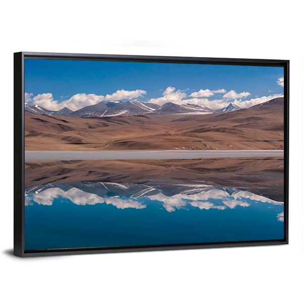 Tso Moriri Lake Canvas Wall Art-3 Horizontal-Gallery Wrap-25" x 16"-Tiaracle