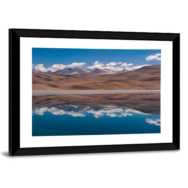 Tso Moriri Lake Canvas Wall Art-3 Horizontal-Gallery Wrap-25" x 16"-Tiaracle
