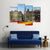 Tulips And Facades Of Old Houses In Amsterdam Canvas Wall Art-4 Pop-Gallery Wrap-50" x 32"-Tiaracle