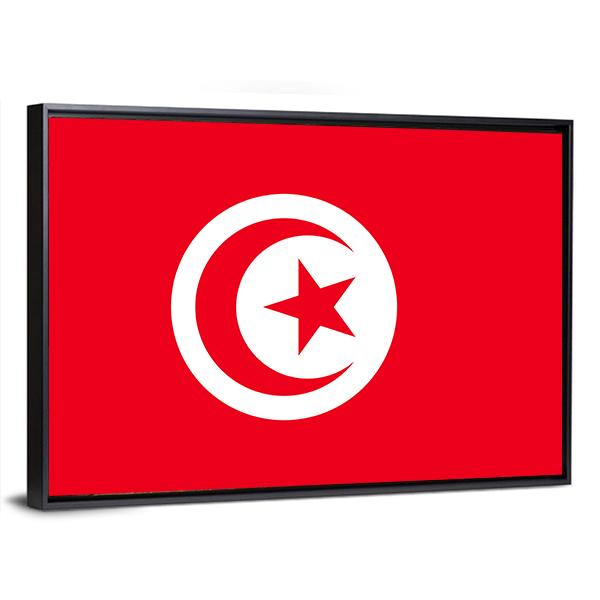 Tunisia Flag Canvas Wall Art-3 Horizontal-Gallery Wrap-25" x 16"-Tiaracle