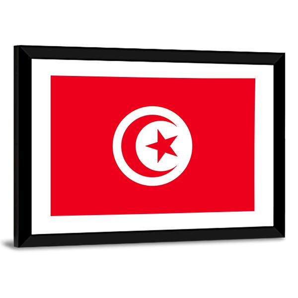 Tunisia Flag Canvas Wall Art-3 Horizontal-Gallery Wrap-25" x 16"-Tiaracle
