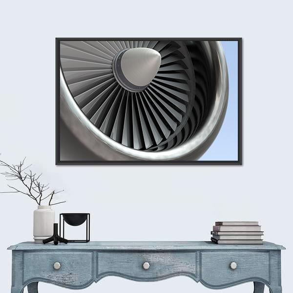 Turbine Blades Of Airplane Canvas Wall Art-3 Horizontal-Gallery Wrap-25" x 16"-Tiaracle