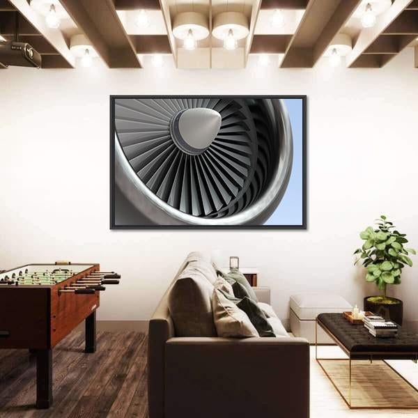 Turbine Blades Of Airplane Canvas Wall Art-3 Horizontal-Gallery Wrap-25" x 16"-Tiaracle
