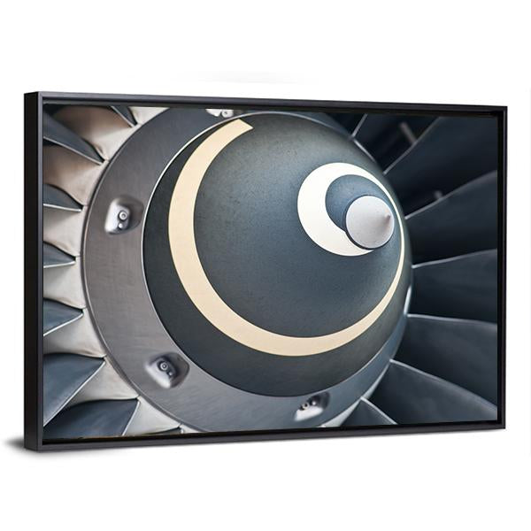 Turbine Blades Of An Aircraft Jet Engine Canvas Wall Art-5 Horizontal-Gallery Wrap-22" x 12"-Tiaracle