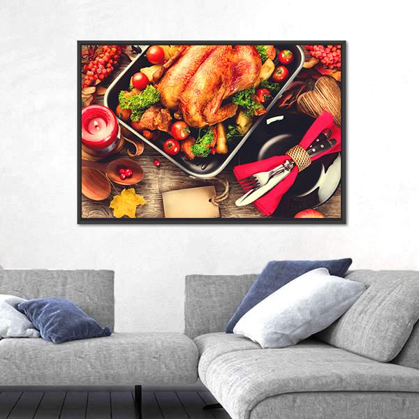 Turkish Dinner Table Canvas Wall Art-1 Piece-Floating Frame-24&quot; x 16&quot;-Tiaracle