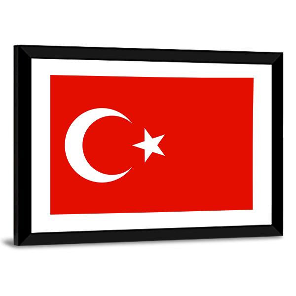 Turkish Flag Panoramic Canvas Wall Art-1 Piece-36" x 12"-Tiaracle