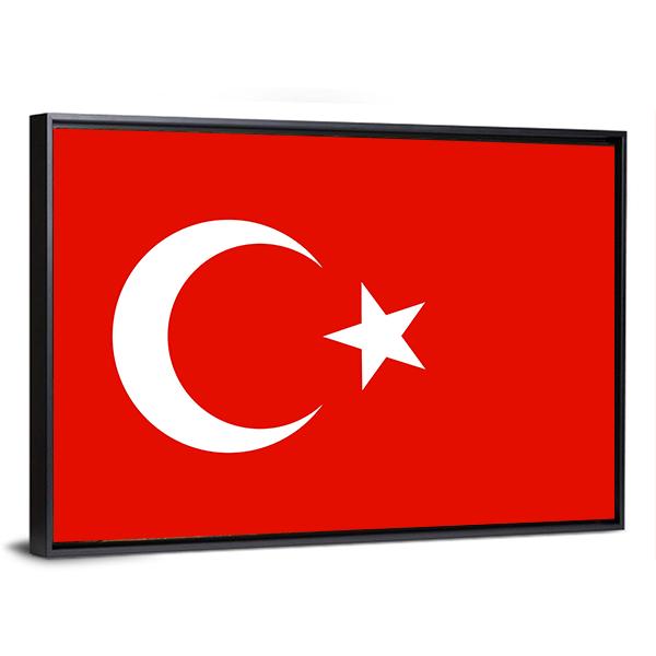Turkish Flag Panoramic Canvas Wall Art-1 Piece-36" x 12"-Tiaracle