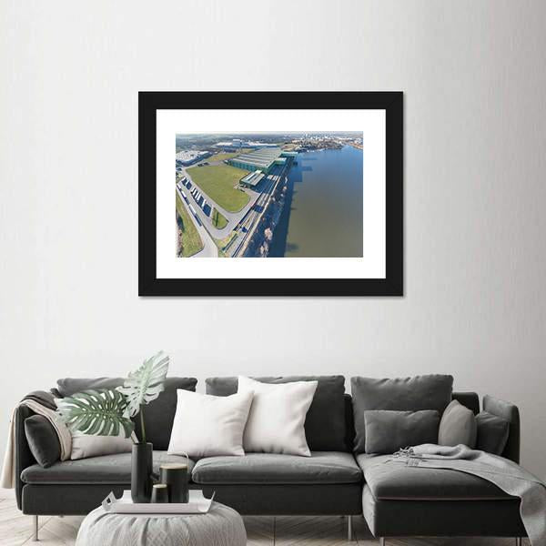 Turnaround Harbour Of Krefeld Canvas Wall Art-1 Piece-Framed Print-20" x 16"-Tiaracle