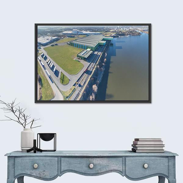 Turnaround Harbour Of Krefeld Canvas Wall Art-3 Horizontal-Gallery Wrap-25" x 16"-Tiaracle
