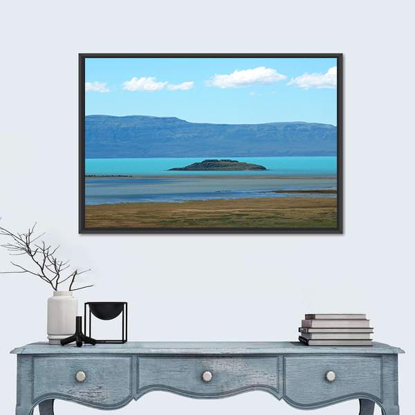 Turquoise Blue Lake In Argentino Canvas Wall Art-3 Horizontal-Gallery Wrap-25" x 16"-Tiaracle