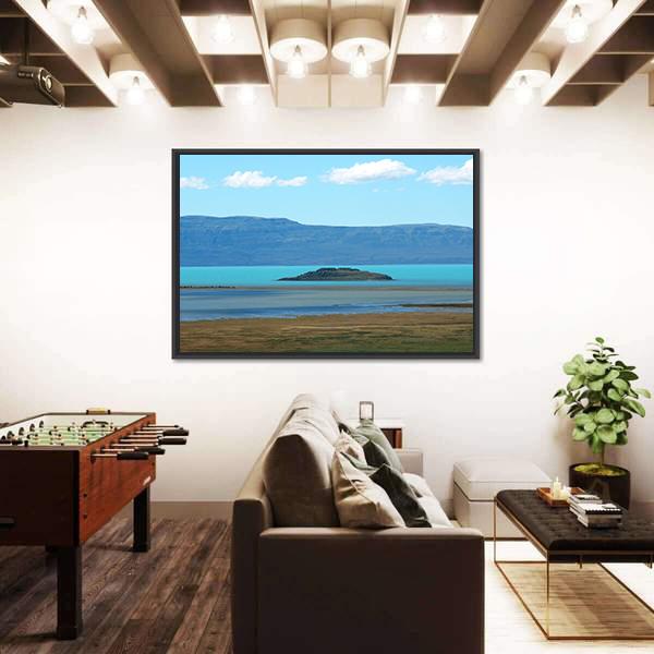 Turquoise Blue Lake In Argentino Canvas Wall Art-3 Horizontal-Gallery Wrap-25" x 16"-Tiaracle