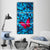 Turquoise Butterflies Vertical Canvas Wall Art-1 Vertical-Gallery Wrap-12" x 24"-Tiaracle