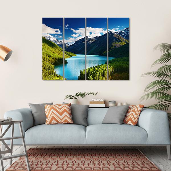 Lake Kucherlinskoe In Altai Mountains Canvas Wall Art-4 Horizontal-Gallery Wrap-34" x 24"-Tiaracle