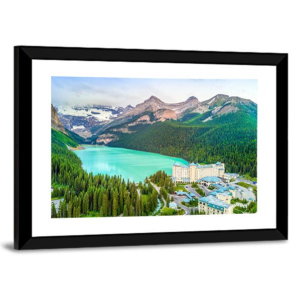 Turquoise Louise Lake Canvas Wall Art-3 Horizontal-Gallery Wrap-25" x 16"-Tiaracle