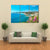 Turquoise Mediterranean Sea And Blue Sky Canvas Wall Art-3 Horizontal-Gallery Wrap-37" x 24"-Tiaracle