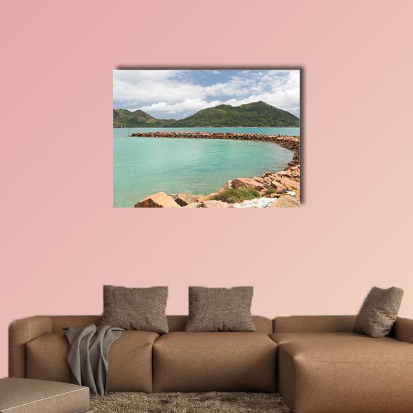 Turquoise Sea Canvas Wall Art-4 Horizontal-Small-Gallery Wrap-Tiaracle